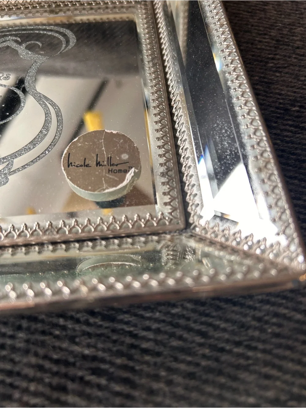 ANTHROPOLOGIE Nicole Miller Colab  French Apothecary Mirrored Tray #1015259